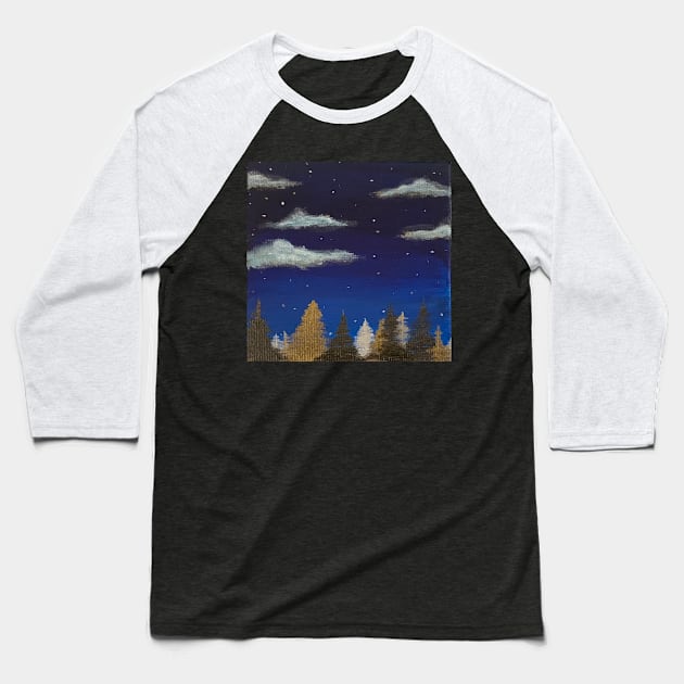 Night sky Baseball T-Shirt by ArtbyDJV